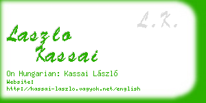 laszlo kassai business card