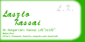 laszlo kassai business card